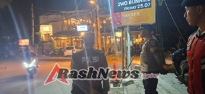 UKL Polsek Kuta Utara Tingkatkan Patroli Malam Susuri Jalan Pemelisan Agung Berawa.