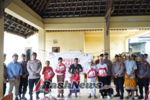 Polres Klungkung Gelar Kegiatan Minggu Kasih di Dusun Sengkiding.