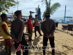 Kapolsek Denpasar Selatan Sambangi Komunitas Pesisir dan Penjaga Pantai di Pantai Segara Sanur