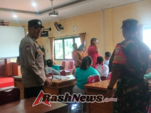 Babinsa dan Bhabinkamtibmas Sinergi Amankan Baksos HUT Adi Dharma Kartini