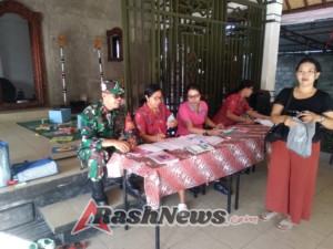 Babinsa Desa Sidan Dukung Posyandu Siklus Hidup di Banjar Bukit Sari