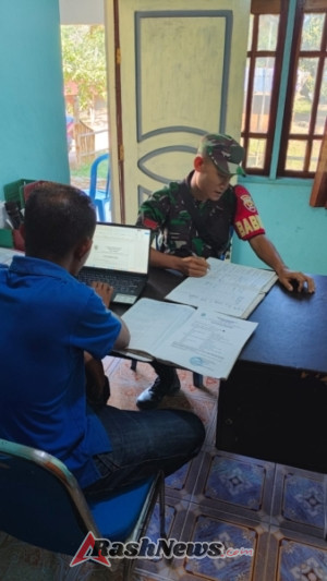 Babinsa Kodim 1602/Ende Aktif Monitoring dan Mengamankan Wilayah Binaan