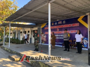 Babinsa Penkase Hadiri Upacara Perdana Tahun Ajaran Baru