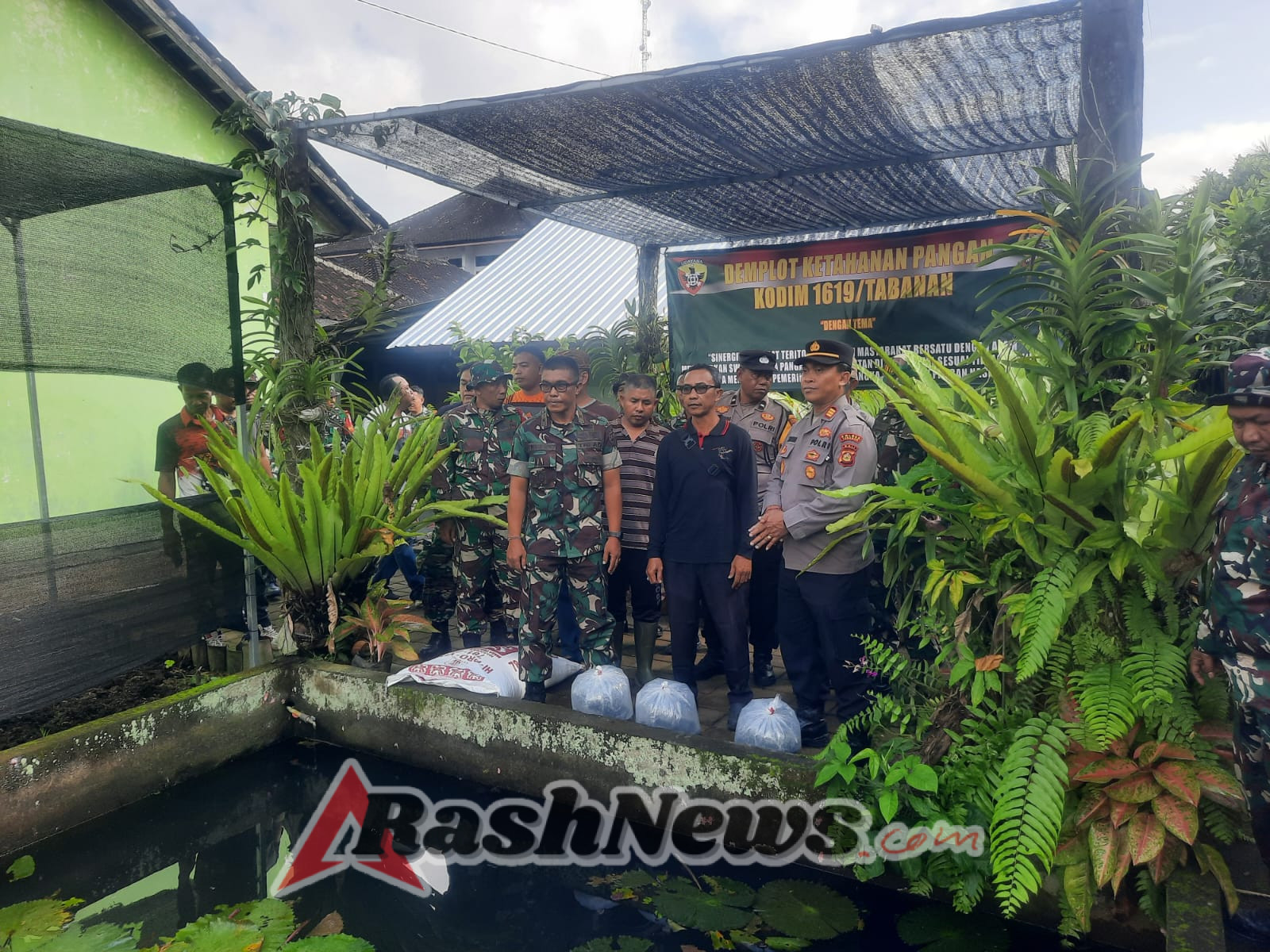 Wujudkan Swasembada Pangan, Kasdim Tabanan dan Forkopimcam Tebar 500 Bibit Ikan Nila