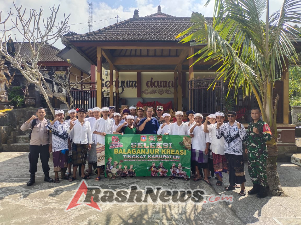 Dukung lomba balaganjur kreasi, Babinsa 1623-03/Rendang dampingi kegiatan seleksi.