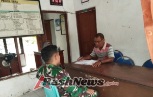 Babinsa Koramil 1602-04/Kota Baru Laksanakan Puldata Teritorial di Desa Tou Barat