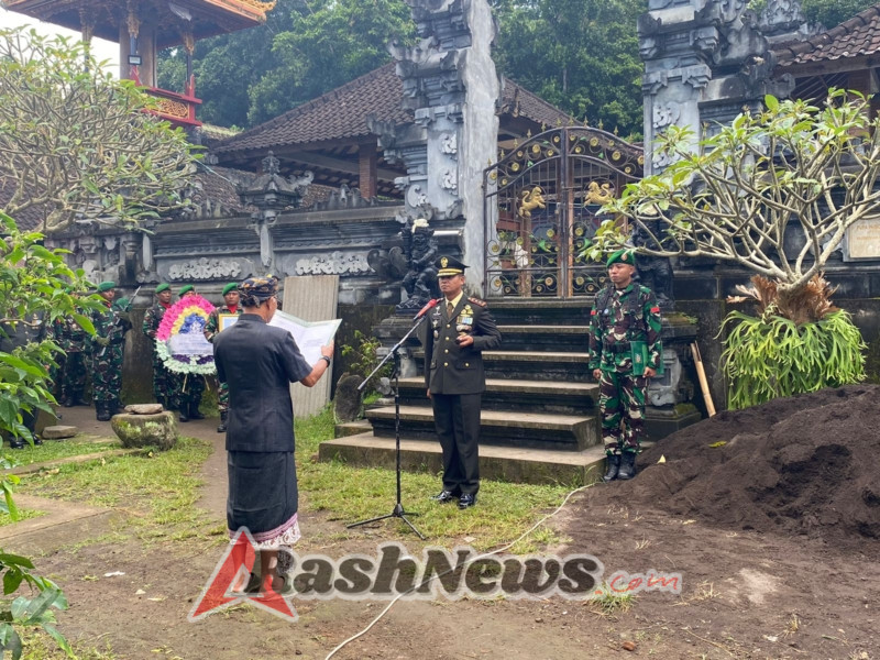 Kodim 1623/Karangasem Laksanakan Upacara Pemakaman Militer untuk Alm. Prada Gede Putu Kurniawan