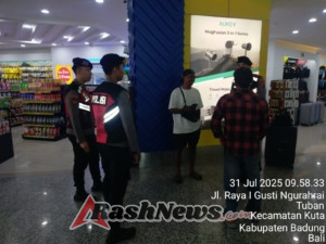 Polres Kawasan Bandara Ngurah Rai Gelar Patroli di Terminal Internasional