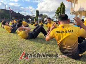 Wujudkan Personel Yang Bugar, Polres Klungkung Gelar Tes Kesamaptaan Semester II