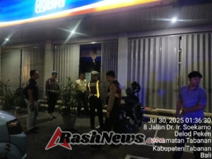 Polres Tabanan Gencarkan Patroli Dini Hari, Cegah Kejahatan 3C di Lokasi Strategis