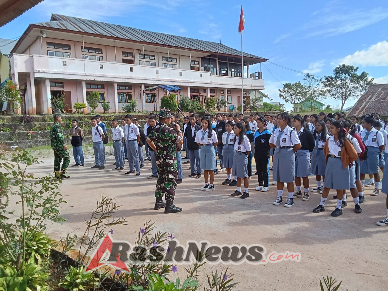 Koramil Ruteng Dukung Penuh Seleksi Calon Paskibraka HUT RI ke-80 di Wae Ri’i