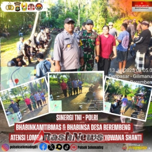 Bhabinkamtibmas Ds Berembeng atensi Lomba Mancing HUT STT Werdhi Yowana Shanti