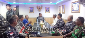Danramil Adonara Dampingi Kunjungan Kerja Danlantamal VII Kupang di Kecamatan Adonara Timur