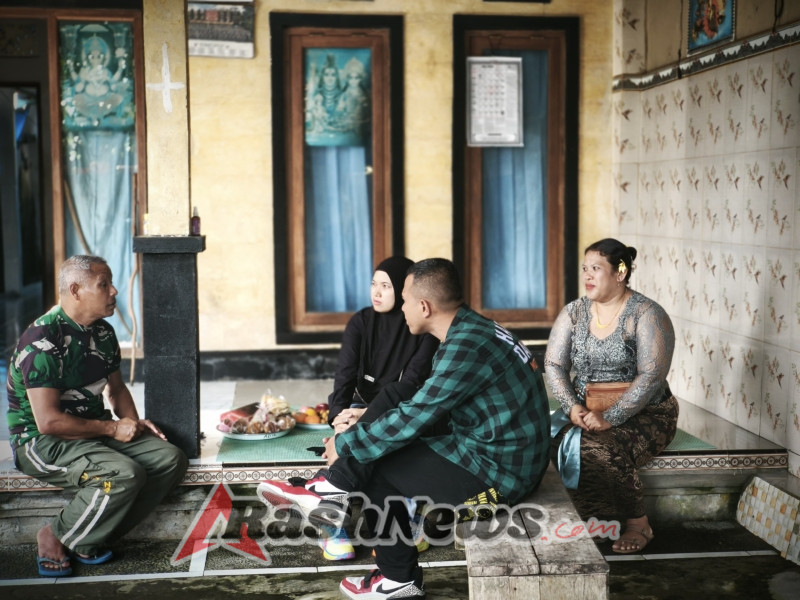 Beri Dukungan Moril dan Tali Asih Dandim 1616/Gianyar Laksanakan Besuk Anggota Sakit Menahun