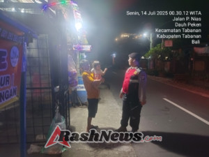 Patroli Subuh Perintis Presisi Sat Samapta Sisir Wilayah Tabanan, Jaga Warga di Jam Rawan