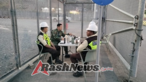 Personel Kodim 1628/Sumbawa Barat Laksanakan Pengamanan Obvitnas PT AMMAN di Gate 21 Alpha