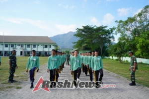 Kodim 1628/Sumbawa Barat Tanamkan Jiwa Cinta Tanah Air Bagi Siswa SMKN 1 Taliwang