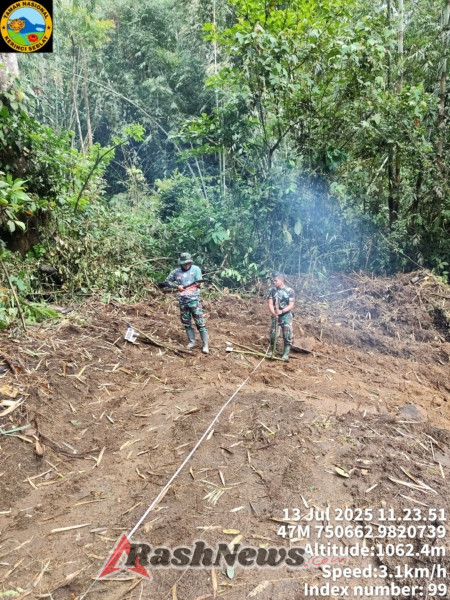 Kodim 0309/Solok Matangkan Tahapan Pengerjaan Jalan TMMD ke Gunung Kerinci Lewat Patok dan Pengukuran