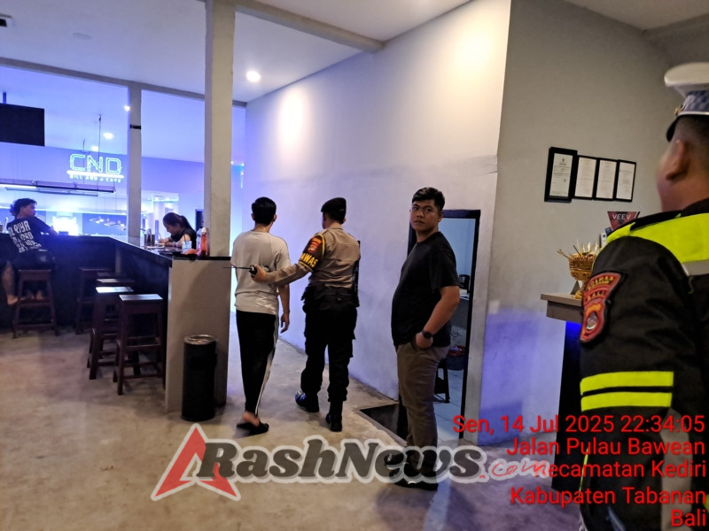 Blue Light Patrol Gabungan Piket Fungsi Polres Tabanan Sasar Titik Keramaian, Jaga Situasi Aman Terkendali