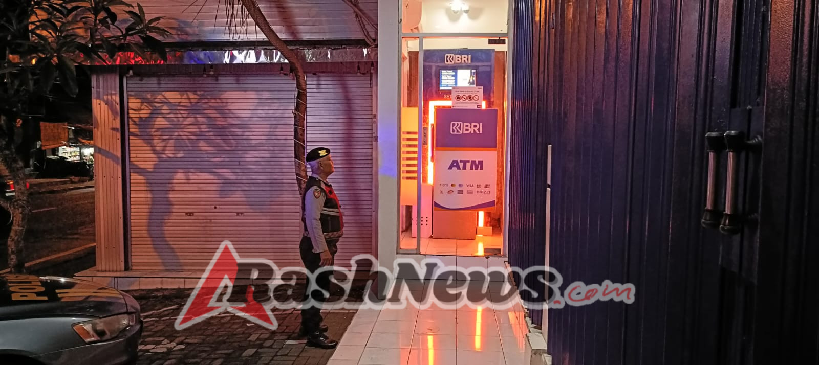 Cegah Potensi Gangguan Kamtibmas, Patroli Samapta Polsek Abiansemal Sambangi Obvit Bank BRI