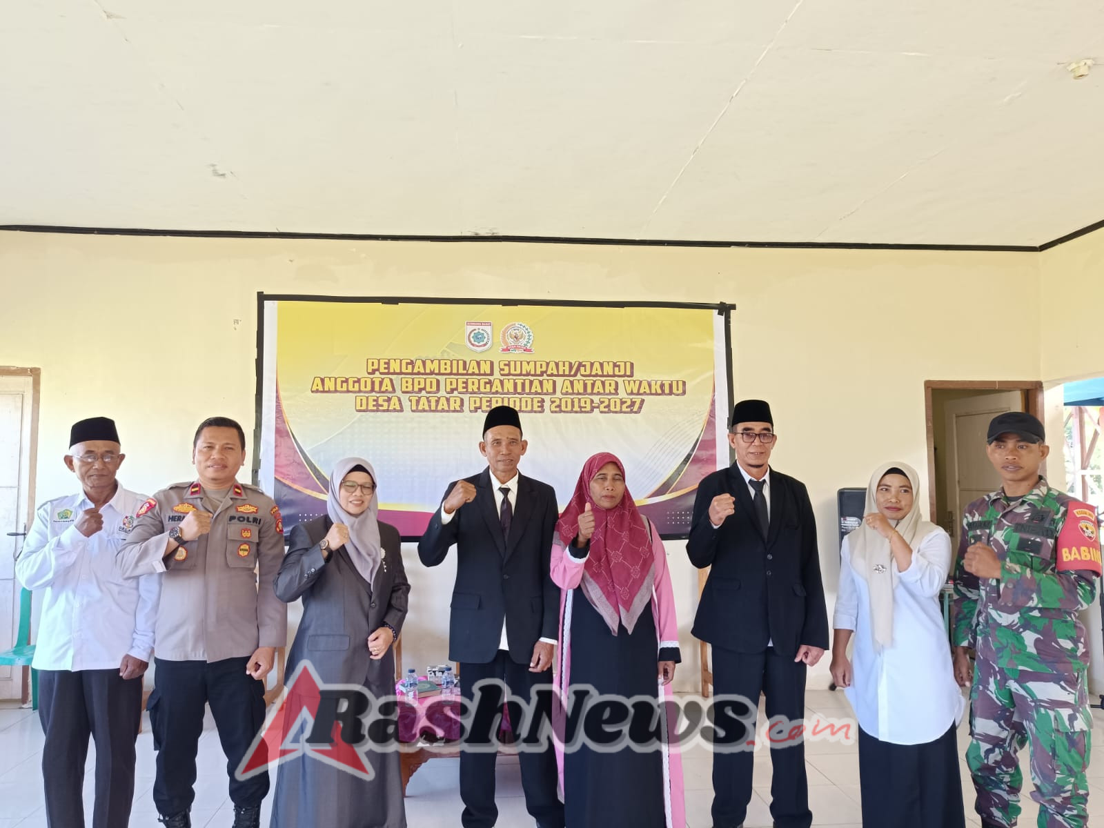 BPD PAW Desa Tatar Resmi Diambil Sumpah, TNI-Polri Hadir Jaga Sinergitas Wilayah