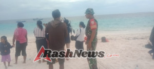 Babinsa Awasi Keberangkatan Perahu GEMA Menuju Pantai Nemrala