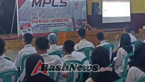 Kodim 1628/Sumbawa Barat Berikan Pembekalan Wawasan Kebangsaan dalam MPLS 2025 SMAN 1 Sekongkang