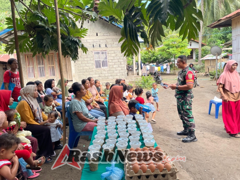 Koramil 01/Ende Aktif Dampingi Pemeriksaan Ibu Hamil dan Balita di Desa Binaan