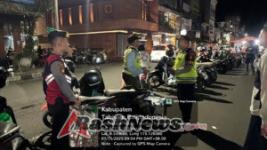 Blue Light Patrol Polres Tabanan Sasar Titik Keramaian, Himbau Warga Jaga Kamtibmas dan Tertib Berlalu Lintas