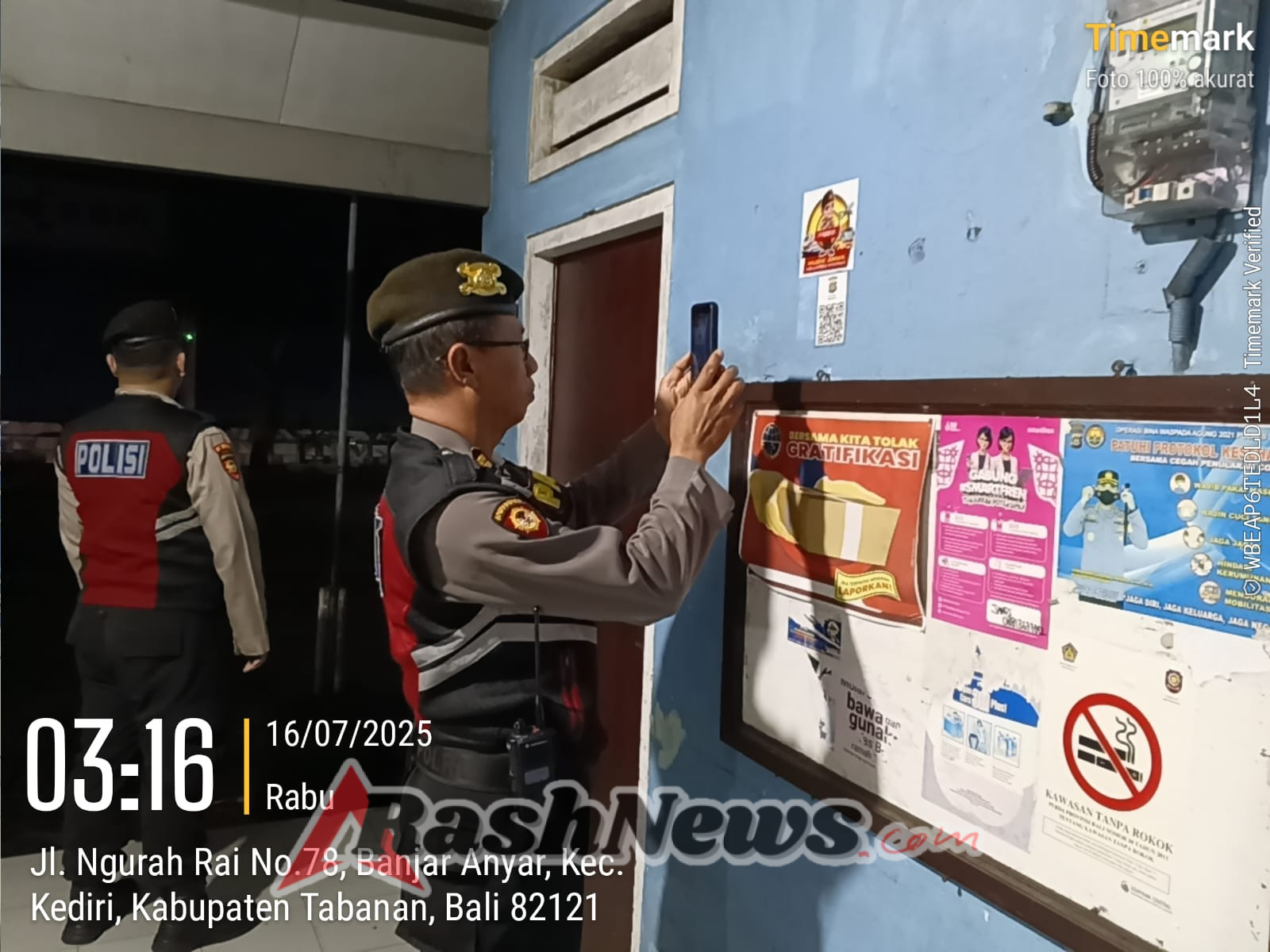 Polsek Kediri Gencarkan Pelaksanaan Patroli Barcode Malam Hari Sampai Subuh Tekan 3 C