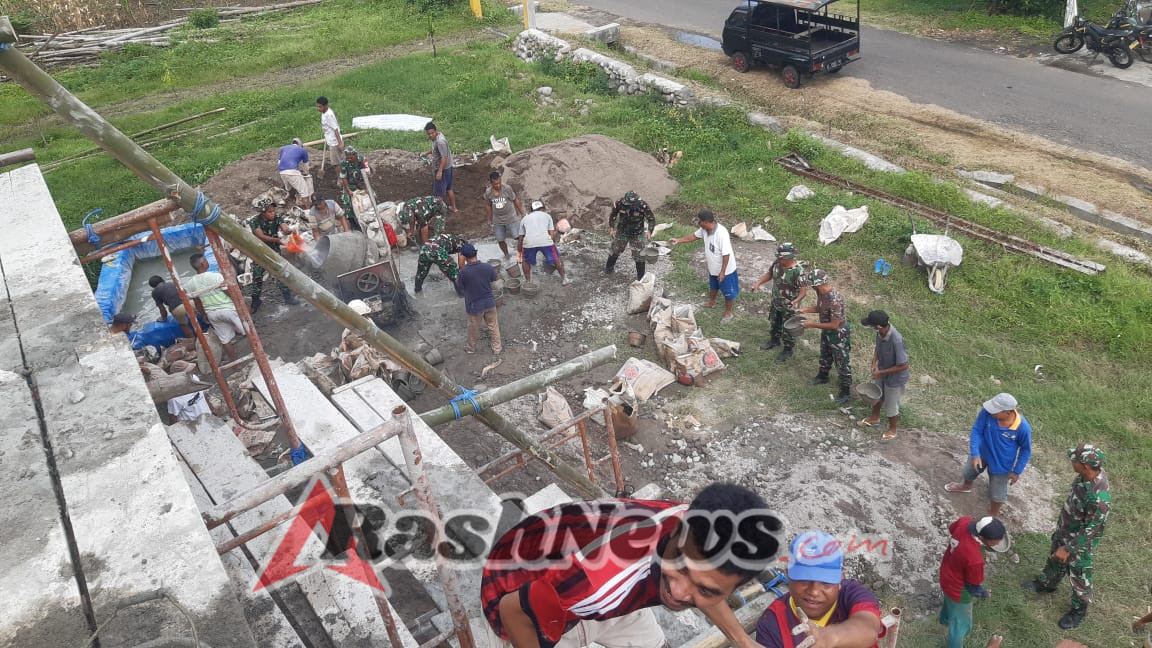 Pjs Danramil Satar Mese Pimpin Gotong Royong Bersama Warga dan Tokoh Masyarakat