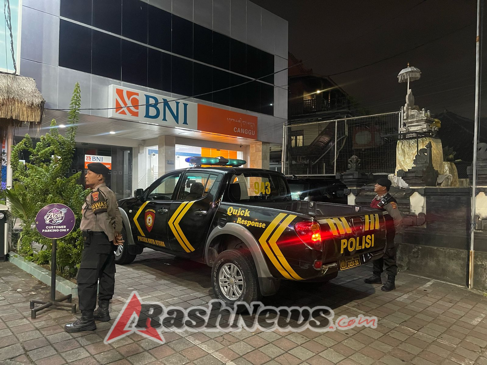 Unit Samapta Polsek Kuta Utara Tingkatkan Patroli Ciptakan Lingkungan Yang Aman