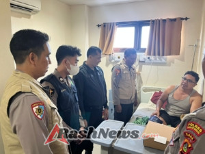 Peduli Anggota Sakit, Polres Bandara Gelar Pendampingan Psikologi Hospital Visite