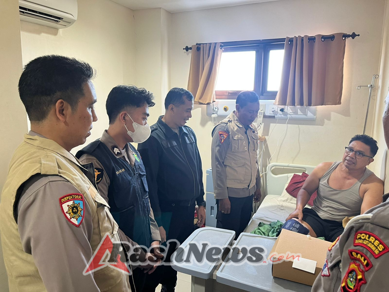 Peduli Anggota Sakit, Polres Bandara Gelar Pendampingan Psikologi Hospital Visite
