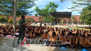 Siswa Baru SMA 1 Lape Dapat Bekal Bela Negara dari Danramil 1607-06