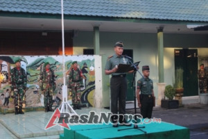 Kodim 1619/Tabanan Gelar Upacara Bendera dan Penerimaan Warga Baru