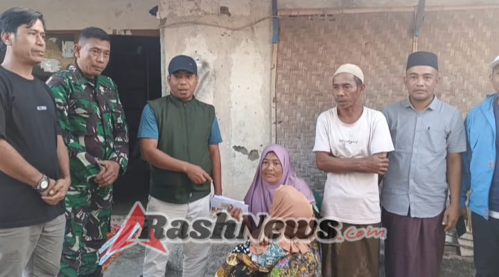 Butuh Penanganan Cepat , Danramil Kunjungi Rumah Keluarga Anak Penderita Hidrosefalus Di Janapria