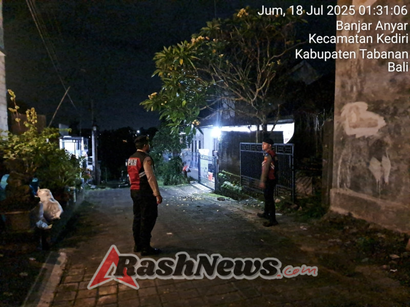 Sat Samapta Polres Tabanan Gencarkan Patroli Jalan Kaki Subuh, Antisipasi 3C dan Gangguan Kamtibmas