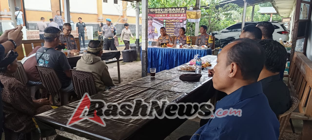 Pererat Silaturahmi dan Dengarkan Aspirasi Warga, Polres Gianyar Gelar Jumat Curhat di Polsek Tampaksiring