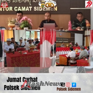 Kapolsek Sidemen Gelar Jumat Curhat di Kantor Camat Sidemen