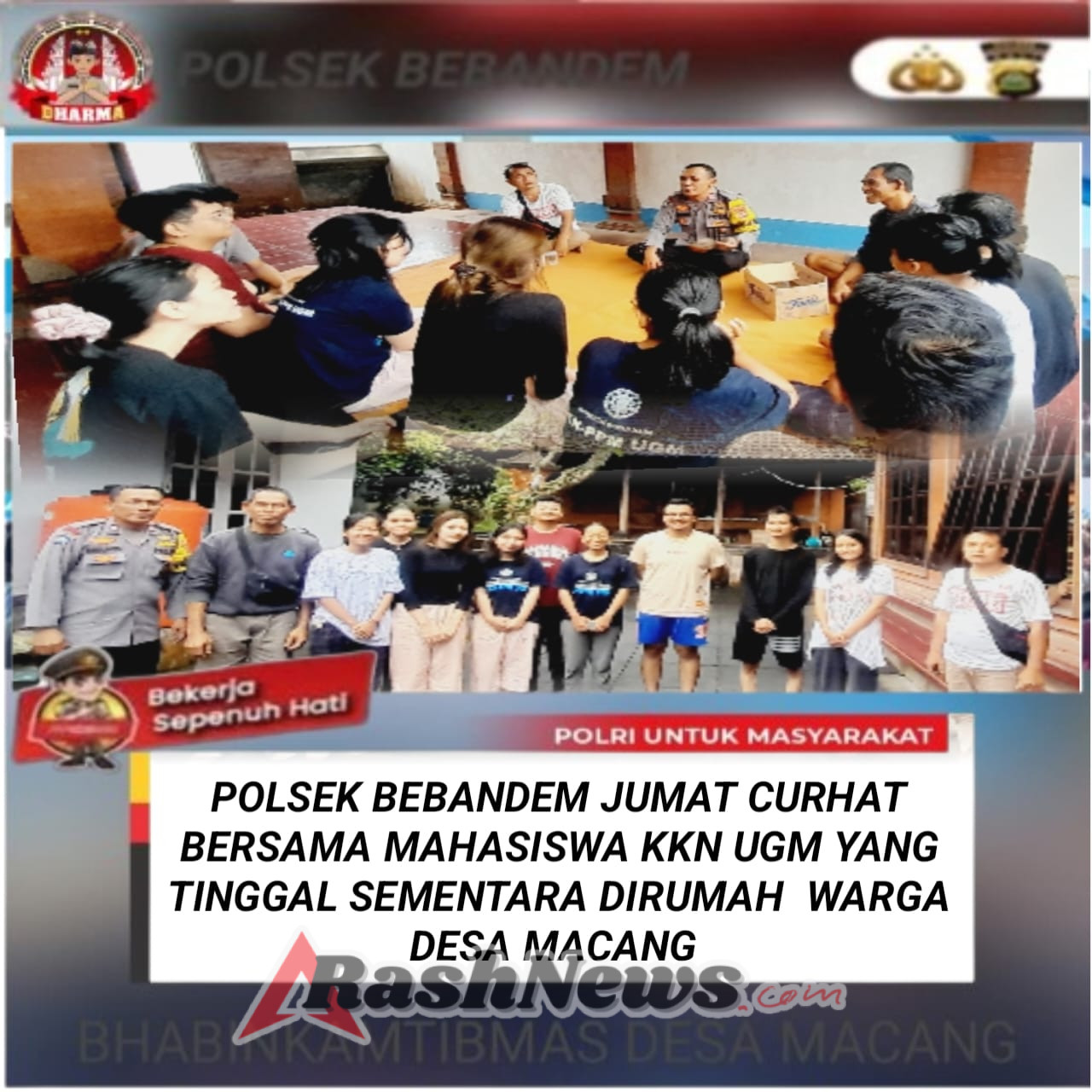 Bhabinkamtibmas Laksanakan Jumat Curhat dengan Mahasiswa UGM