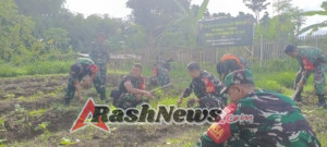 Pembinaan Hanpangan, Koramil Klungkung Sapu Bersih Gulma Do Lahan Pak Wayan Winaya
