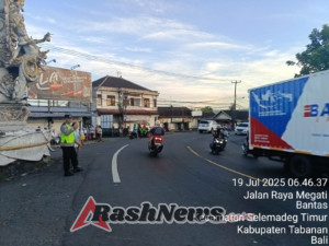 Cegah Kemacetan di Jalur Utama Denpasar-Gilimanuk  Polsek Seltim Jelang jalan utama dibuka