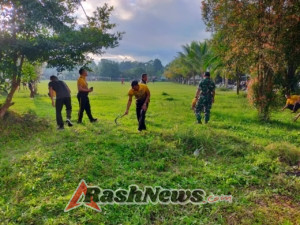 Koramil 1623-03/Rendang Bersinergi Gelar Gotong Royong Bersama Instansi Terkait