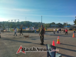 Babinsa Bersama Instansi Terkait Amankan Car Free Day Demi Kelancaran Kegiatan