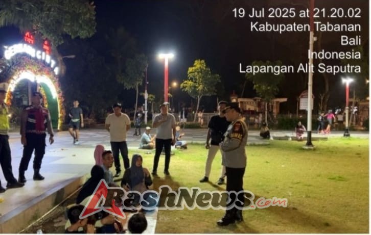 Blue Light Patrol Gabungan Polres Tabanan Sambangi Lokasi Keramaian, Wujudkan Rasa Aman untuk Masyarakat