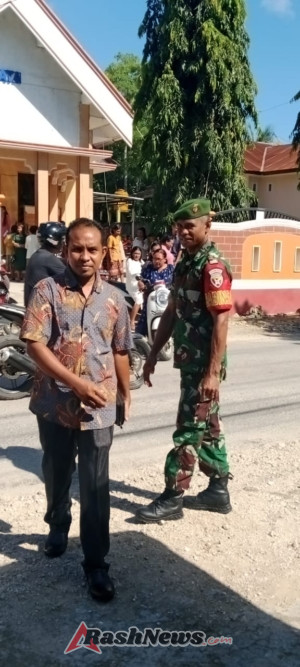 Babinsa dan Pecalang Bersinergi Amankan Upacara Ngaben Massal di Desa Jungutan