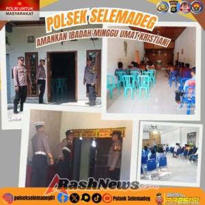 Polsek Selemadeg gelar Pengamanan ibadah Minggu Umat Nasrani berjalan khusyuk