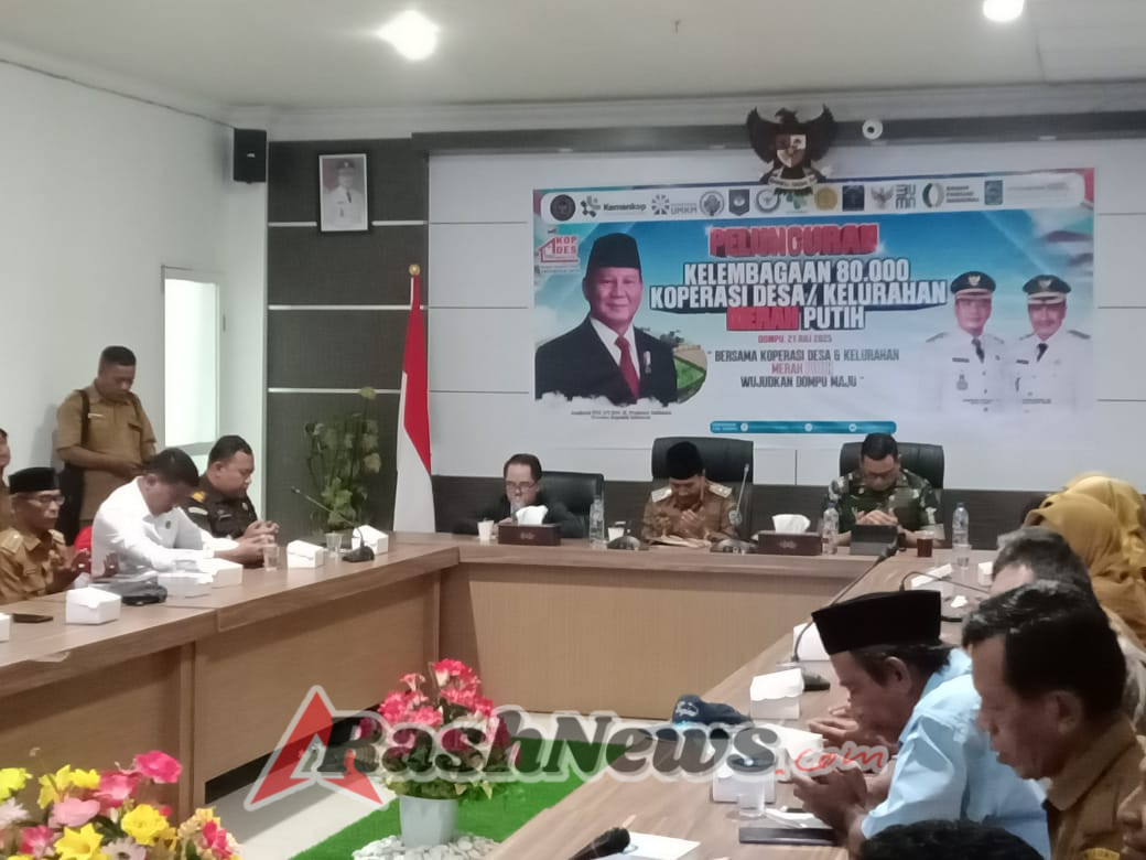 Dandim Dompu Ikut Zoom Nasional Bersama Presiden Prabowo Luncurkan Koperasi Desa