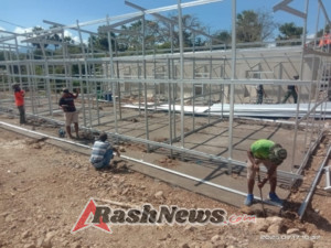 Dukungan Kodim 1603/Sikka untuk Pembangunan Huntara Warga Terdampak Erupsi Gunung Lewotobi.